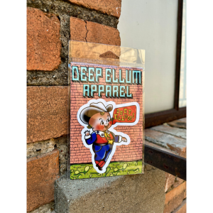 Kewpie Cowboy sticker - a cute reimagining of the State Fair's Bix Tex.