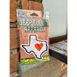 Texas sticker with heart
